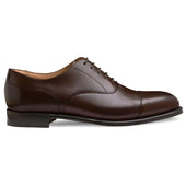 Harrington Capped Oxford in Dark Brown Calf Leather