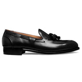Harry II EF Tassel Loafer in Black Calf Leather