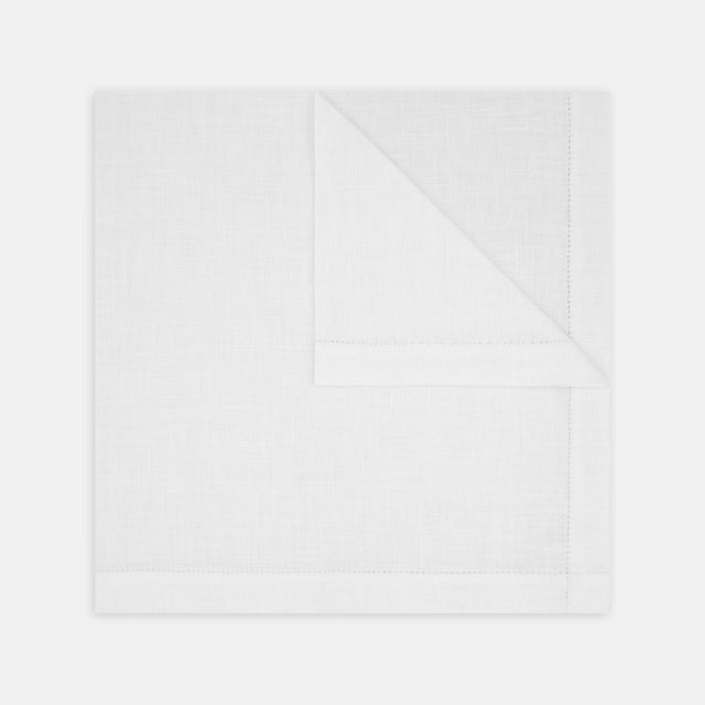 White Linen Handkerchief
