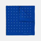 Royal Blue Spot Silk Pocket Square