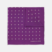 Purple Spot Silk Pocket Square