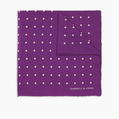 Purple Spot Silk Pocket Square