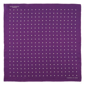 Purple Spot Silk Pocket Square