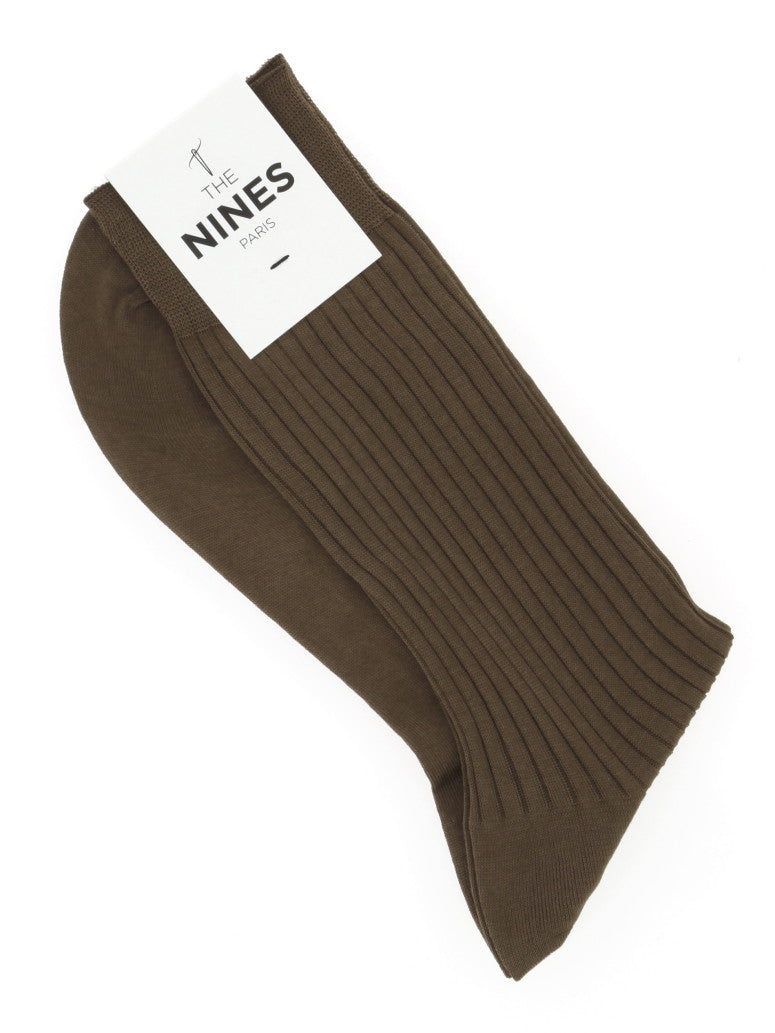 Havana Brown Lisle Cotton Socks