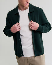 Hays Dark Green Structured Waffle Overshirt