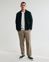 Hays Dark Green Structured Waffle Overshirt
