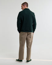 Hays Dark Green Structured Waffle Overshirt