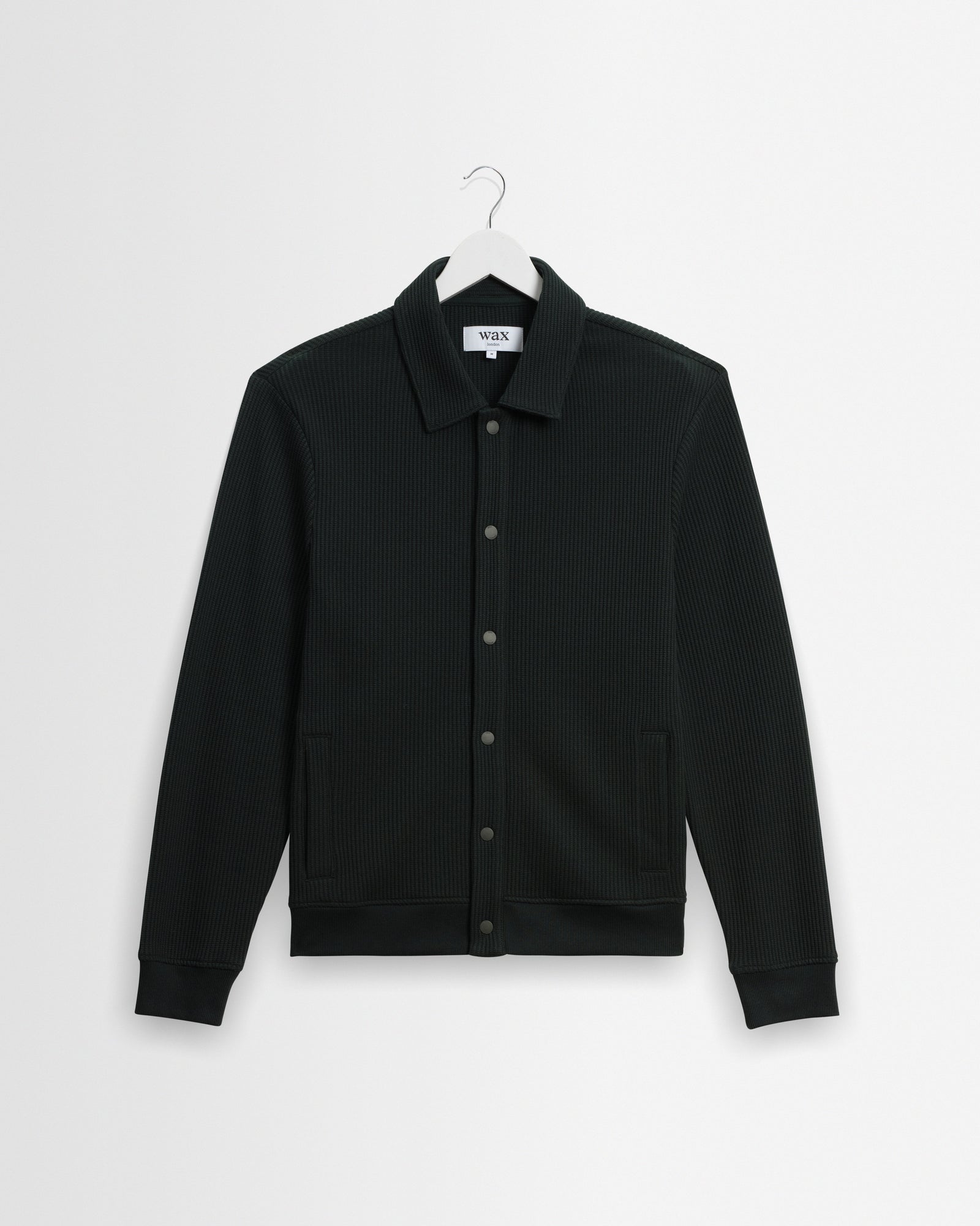 Hays Dark Green Structured Waffle Overshirt