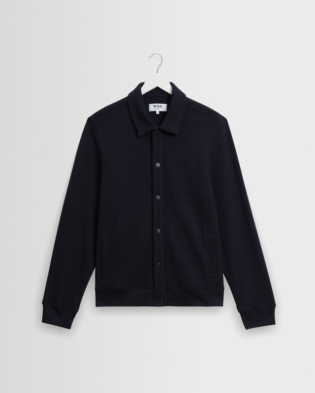 Hays - Navy Structured Waffle Overshirt