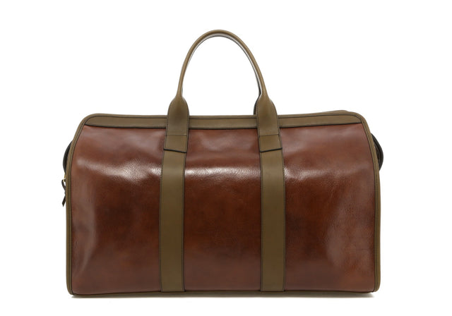 Signature Travel Duffle - Hazelnut/Olive Trim - Belting Leather