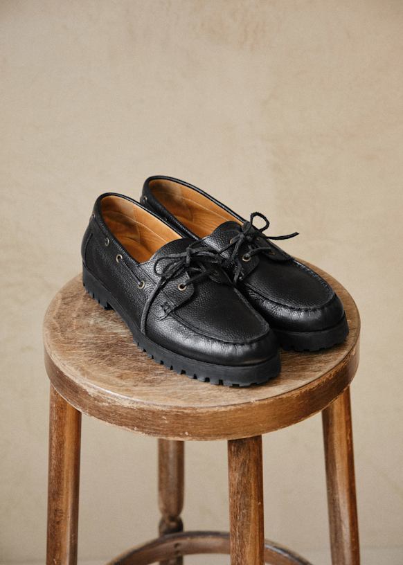 Berko Derbies Grained Leather