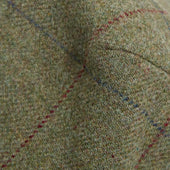 Heath Green Red Square Check Wool Flat Cap