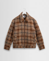 Heath - Natural And Tan Drawn Check Jacket