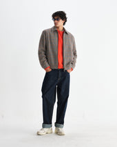 Heath Natural Houndstooth Check Wool Jacket