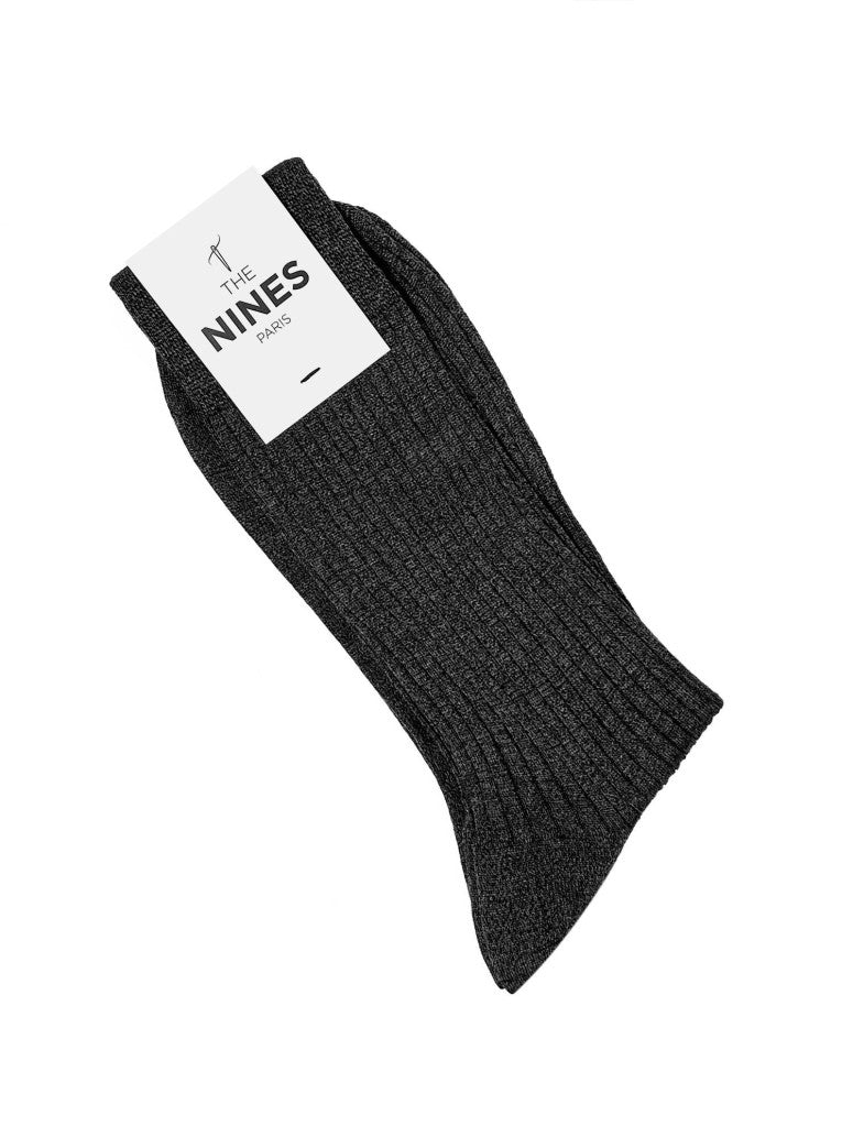 Heathered Grey Cotton Lisle Socks