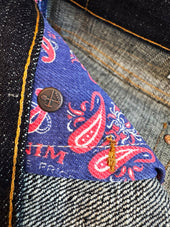 Japanese 16 oz Low tension textured Indigo denim Greaser