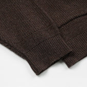Heavy Wool Round Cardigan Choco Brown