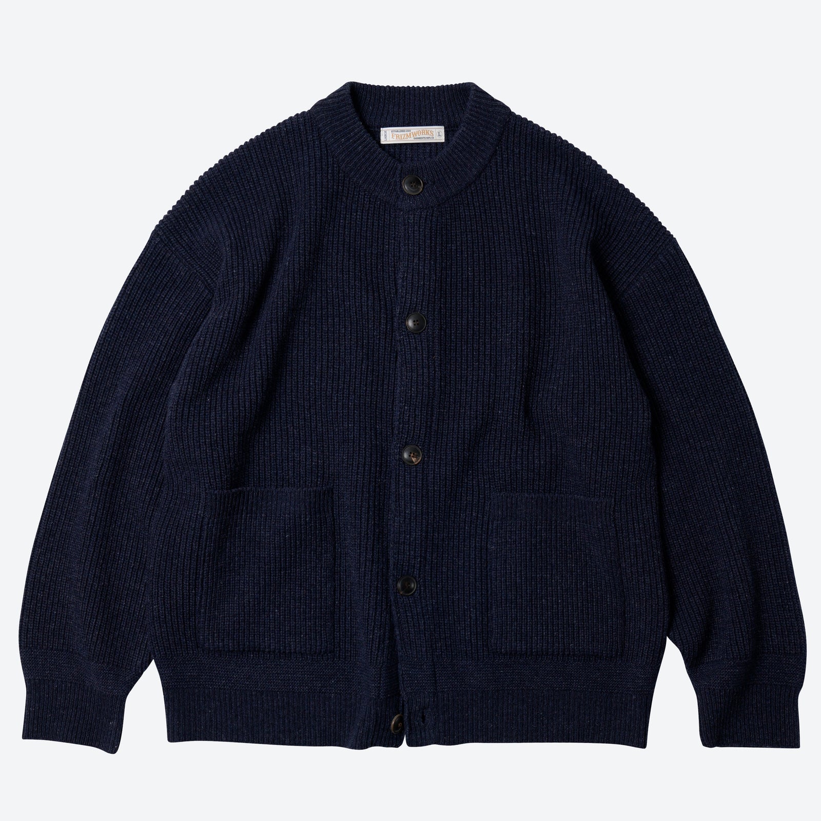 Heavy Wool Round Cardigan