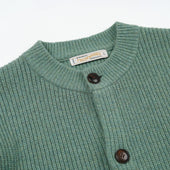 Heavy Wool Round Cardigan Green