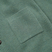 Heavy Wool Round Cardigan Green