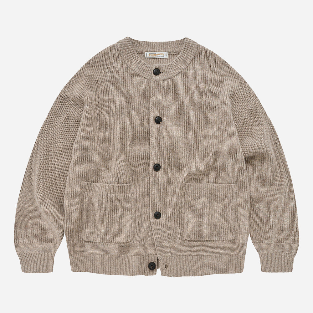 Heavy Wool Round Cardigan