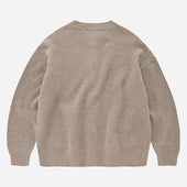 Heavy Wool Round Cardigan
