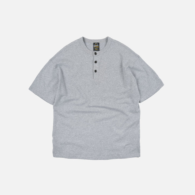 HENLEY HALF T-SHIRT - GREY