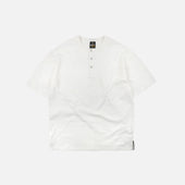 HENLEY HALF T-SHIRT - WHITE