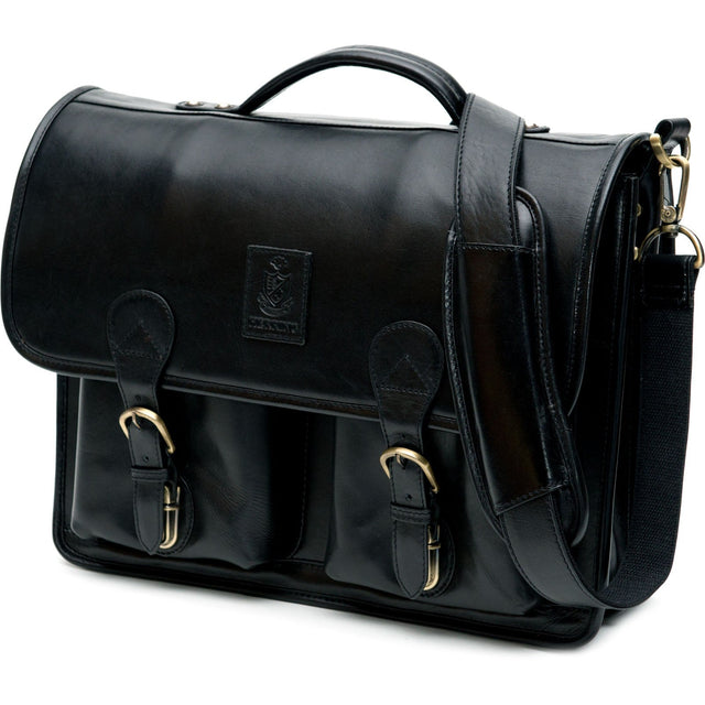 Herring Aldgate Briefcase in black calf