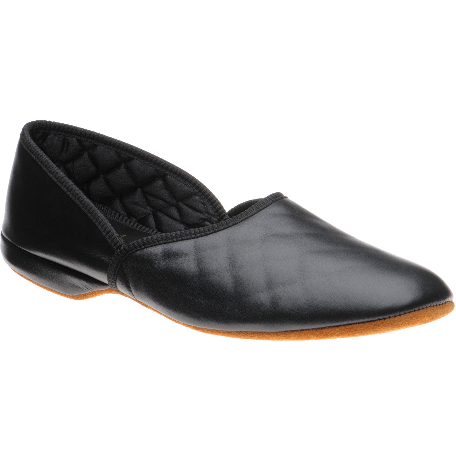 Herring Alexander mens slippers in black calf
