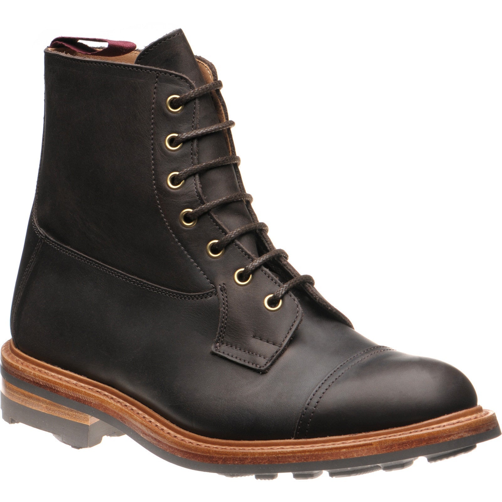 Herring Allan mens rubber-soled boots in dark brown