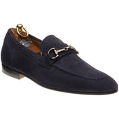 Herring Ancona mens hybrid-soled loafers in blue suede