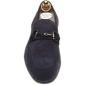 Herring Ancona mens hybrid-soled loafers in blue suede
