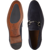 Herring Ancona mens hybrid-soled loafers in blue suede