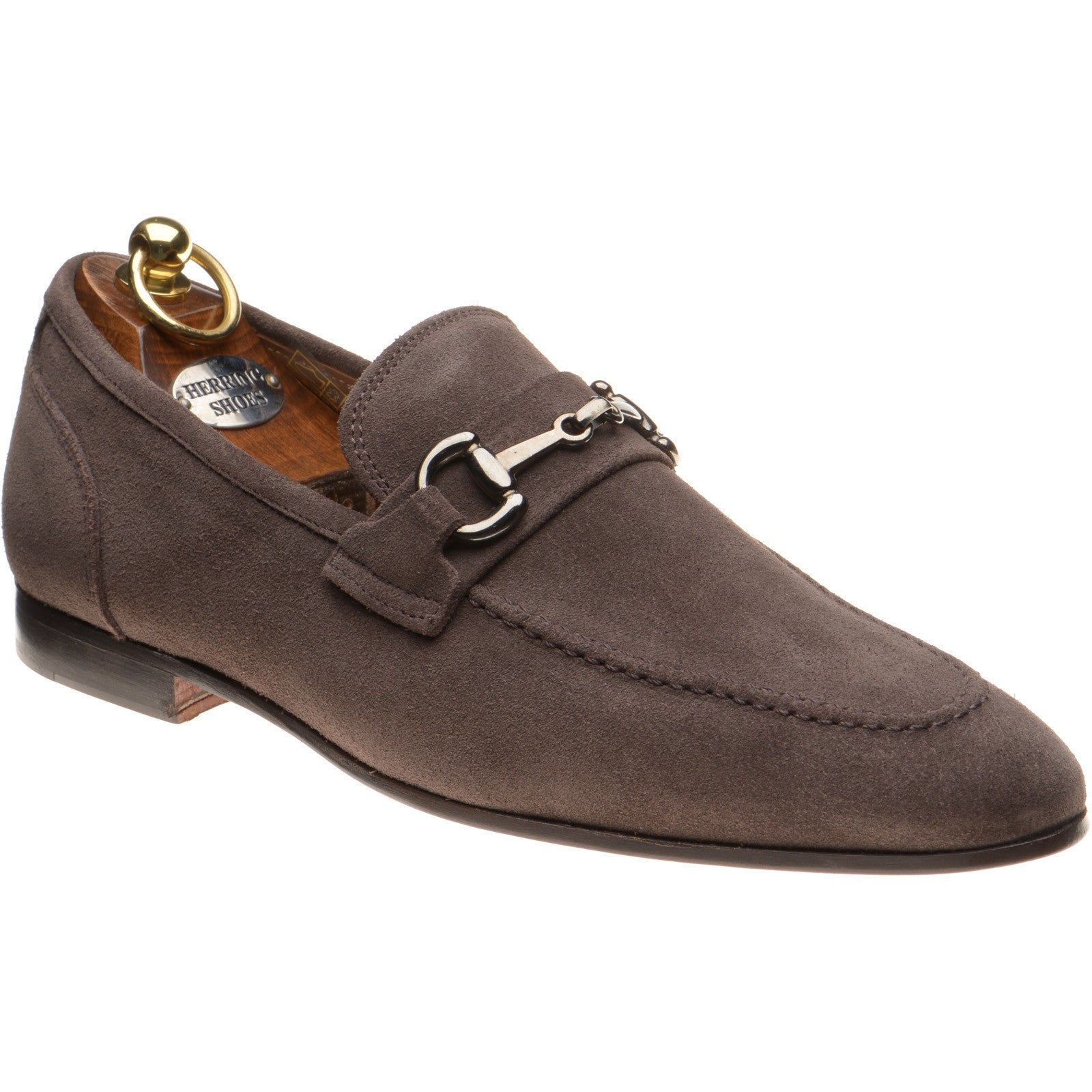 Herring Ancona mens hybrid-soled loafers in mocha suede