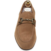 Herring Ancona mens hybrid-soled loafers in taupe suede