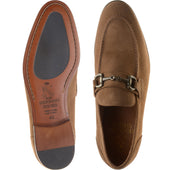 Herring Ancona mens hybrid-soled loafers in taupe suede