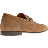 Herring Ancona mens hybrid-soled loafers in taupe suede