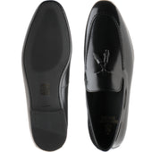 Herring Andalusia mens rubber-soled tasselled loafers in black calf
