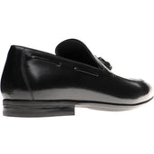 Herring Andalusia mens rubber-soled tasselled loafers in black calf