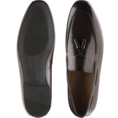 Herring Andalusia mens rubber-soled tasselled loafers in brown calf (second)