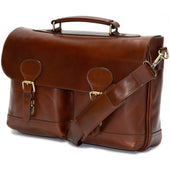 Herring Archway Briefcase in brandy calf