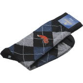 Herring Argyle Fox Sock in black and denim