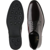 Herring Arundel mens rubber-soled Derby shoes in burgundy polished