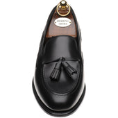 Herring Ascot II mens hybrid-soled tasselled loafers in black calf