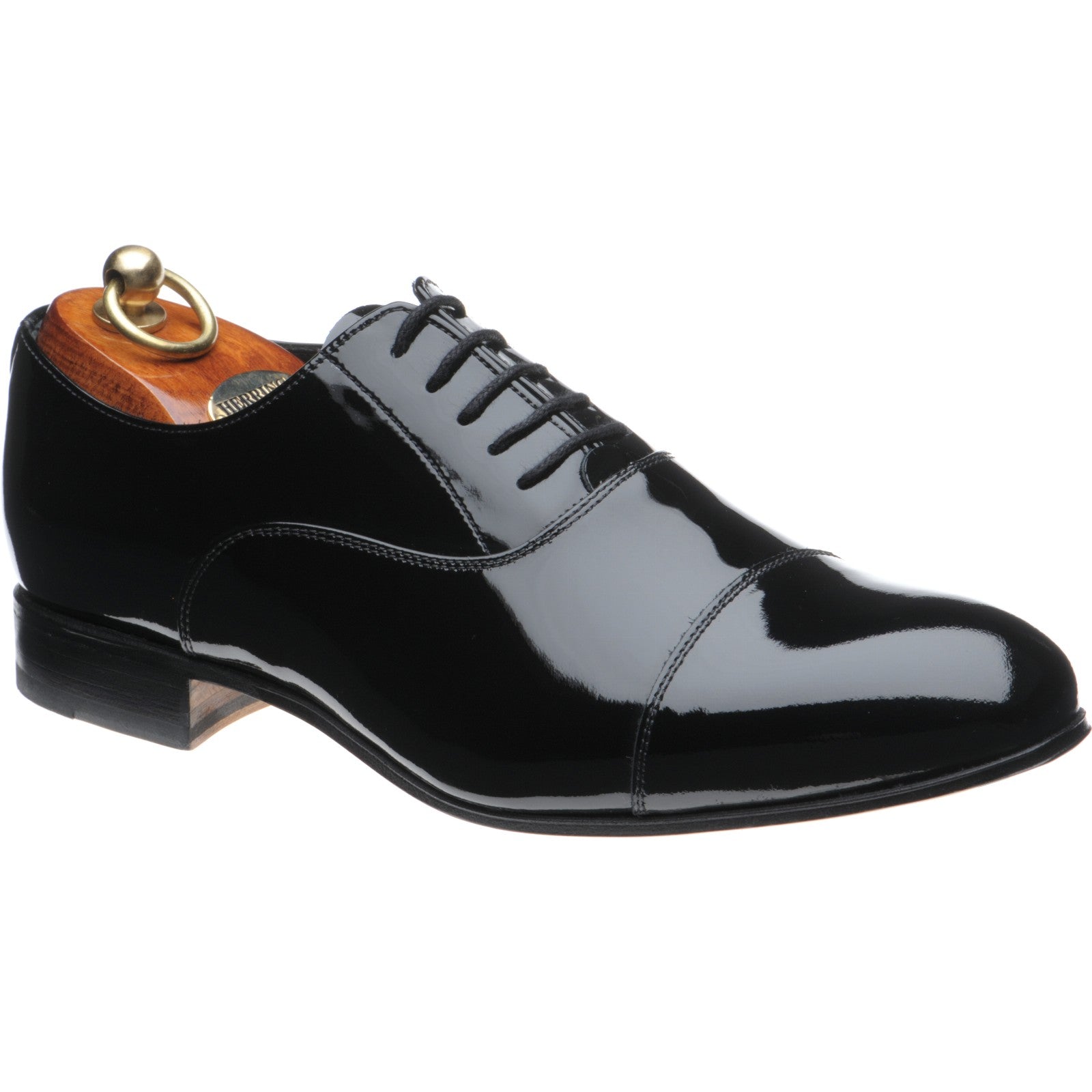 Herring Aston mens Oxfords in black patent (second)