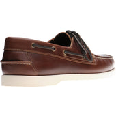 Herring Atlantic mens rubber-soled deck shoes in brown waxy