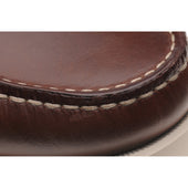 Herring Atlantic mens rubber-soled deck shoes in brown waxy