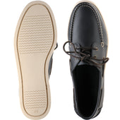 Herring Atlantic mens rubber-soled deck shoes in navy waxy