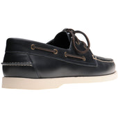 Herring Atlantic mens rubber-soled deck shoes in navy waxy